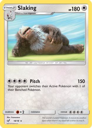Slaking 018/18 - Detective Pikachu Holofoil - for just $0.29! 