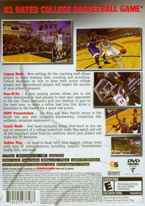 ESPN College Hoops 2K5 – PlayStation 2 (PS2) - for just $6.99! 