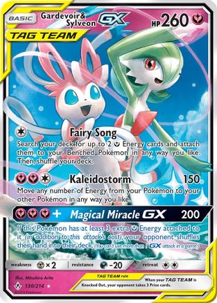 Gardevoir & Sylveon GX 130/214 - SM  Unbroken Bonds Holofoil - for just $28.77! 