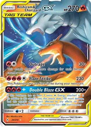 Reshiram & Charizard GX 020/214 - SM  Unbroken Bonds Holofoil - for just $15.74! 