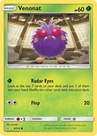 Venonat 009/214 - SM  Unbroken Bonds - for just $0.08! 
