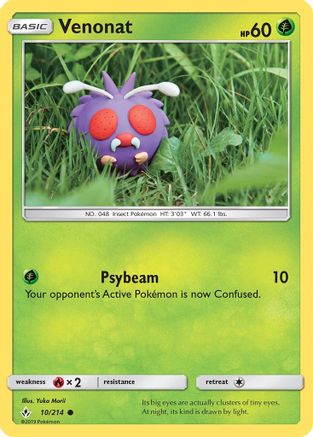 Venonat 010/214 - SM  Unbroken Bonds - for just $0.25! 