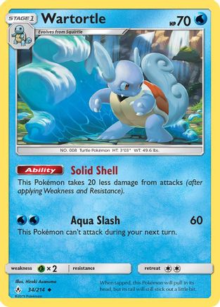 Wartortle 034/214 - SM  Unbroken Bonds - for just $0.41! 