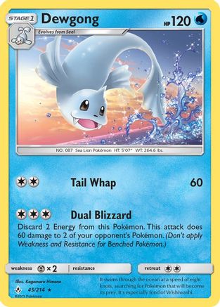 Dewgong 045/214 - SM  Unbroken Bonds - for just $0.18! 