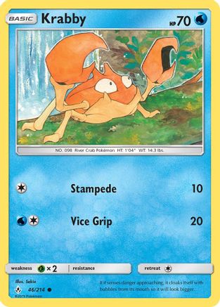 Krabby 046/214 - SM  Unbroken Bonds - for just $0.10! 