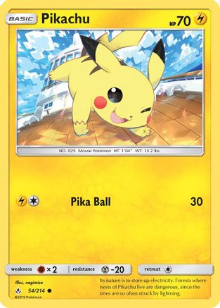 Pikachu 054/214 - SM  Unbroken Bonds - for just $0.31! 