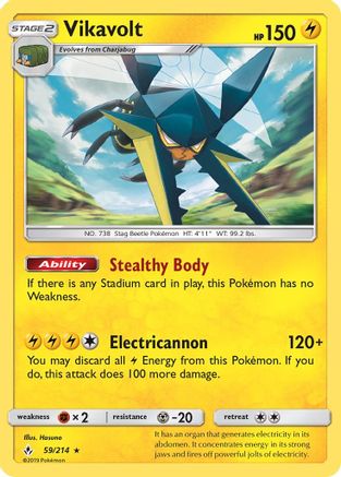 Vikavolt 059/214 - SM  Unbroken Bonds Holofoil - for just $0.18! 
