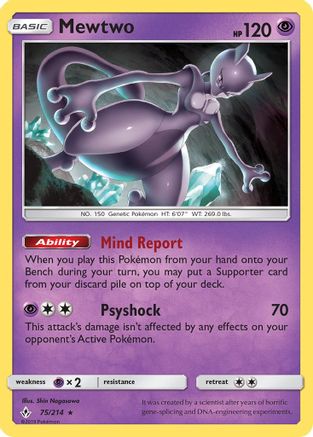 Mewtwo 075/214 - SM  Unbroken Bonds - for just $1.06! 