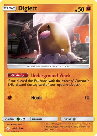 Diglett 085/214 - SM  Unbroken Bonds - for just $0.10! 