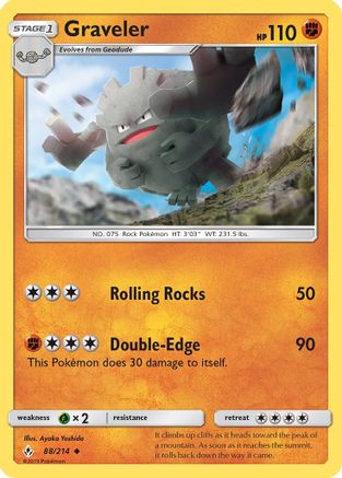 Graveler 088/214 - SM  Unbroken Bonds - for just $0.05! 