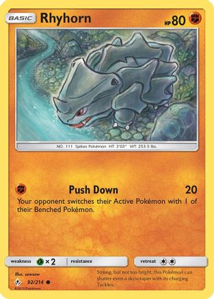 Rhyhorn 092/214 - SM  Unbroken Bonds - for just $0.10! 
