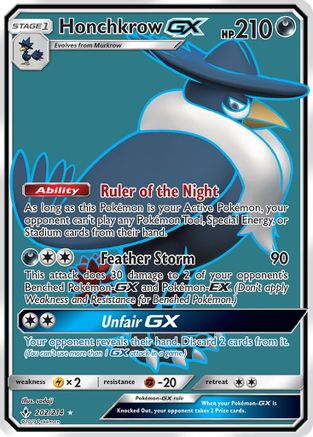 Honchkrow GX (Full Art) 202/214 - SM  Unbroken Bonds Holofoil - for just $2.15! 