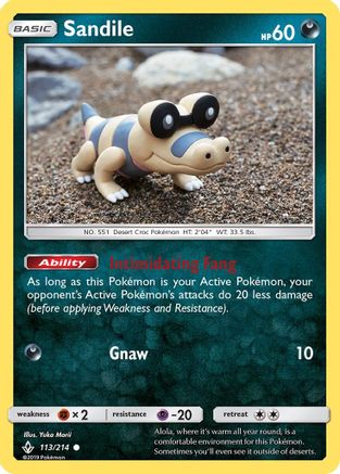 Sandile 113/214 - SM  Unbroken Bonds Reverse Holofoil - for just $0.23! 
