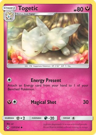Togetic 137/214 - SM  Unbroken Bonds - for just $0.25! 