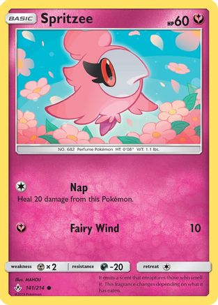 Spritzee 141/214 - SM  Unbroken Bonds Reverse Holofoil - for just $0.23! 