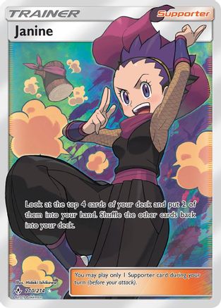 Janine (Full Art) 210/214 - SM  Unbroken Bonds Holofoil - for just $10.03! 