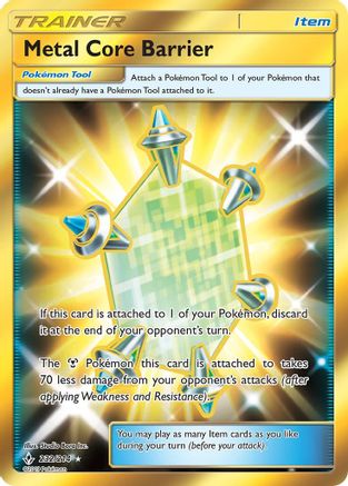 Metal Core Barrier (Secret) 232/214 - SM  Unbroken Bonds Holofoil - for just $1.86! 