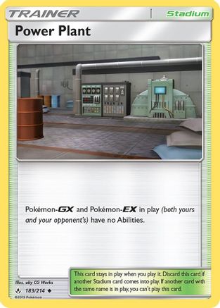 Power Plant 183/214 - SM  Unbroken Bonds Reverse Holofoil - for just $0.20! 