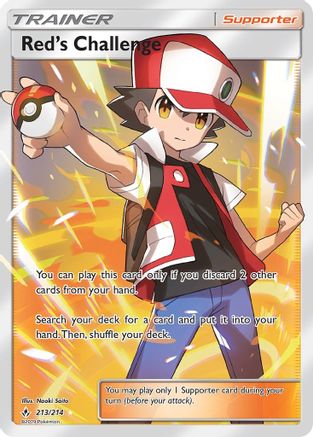 Red's Challenge (Full Art) 213/214 - SM  Unbroken Bonds Holofoil - for just $52.56! 