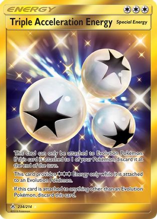 Triple Acceleration Energy (Secret) 234/214 - SM  Unbroken Bonds Holofoil - for just $2.75! 