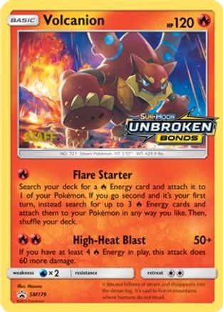 Volcanion (Prerelease) [Staff] SM179 - SM Promos Holofoil - for just $29.98! 