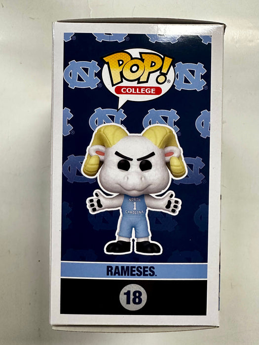 Coach Mack Brown Signed NCAA Ramses #18 UNC North Carolina Tar Heels Funko Pop With JSA COA - for just $170! 