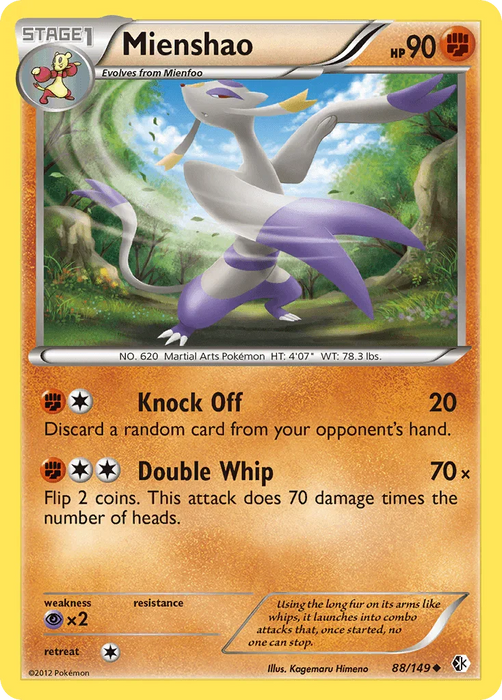 Mienshao (88/149) [Black & White: Boundaries Crossed] - for just $0.15! 