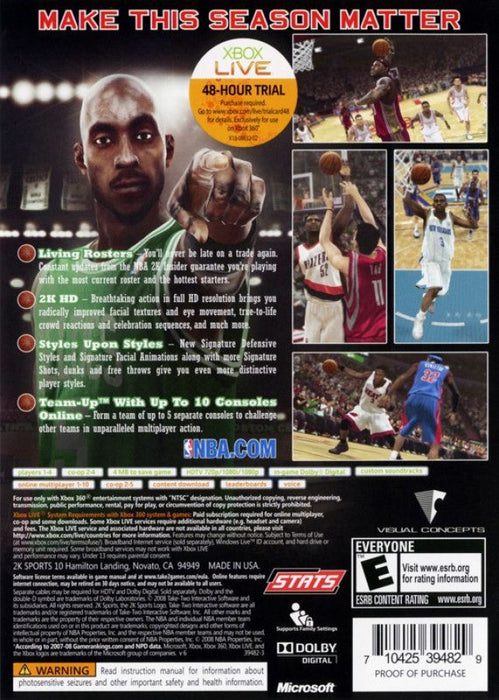 NBA 2K9 – Xbox 360 (X360) - for just $7.99! 