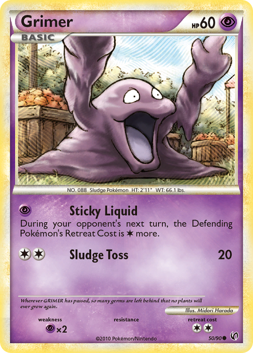 Grimer (50/90) [HeartGold & SoulSilver: Undaunted] - Just $0.05! Shop now at Retro Gaming of Denver