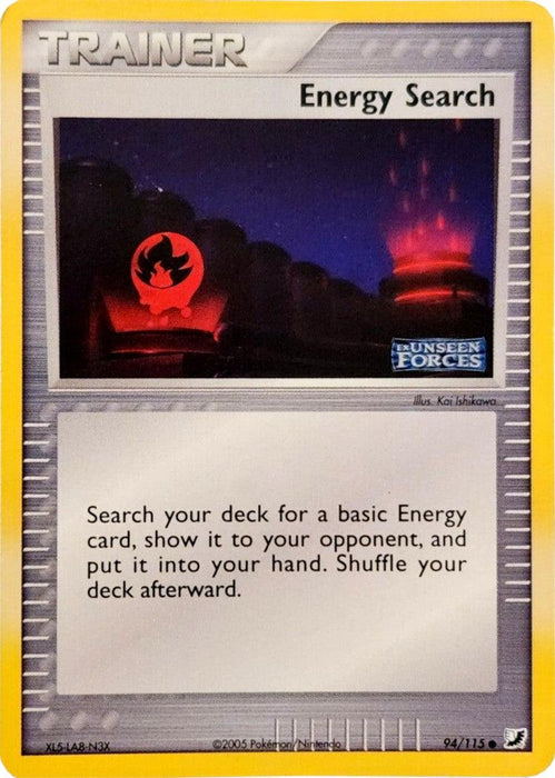 Energy Search (94/115) (Stamped) [EX: Unseen Forces] - for just $4.15! 
