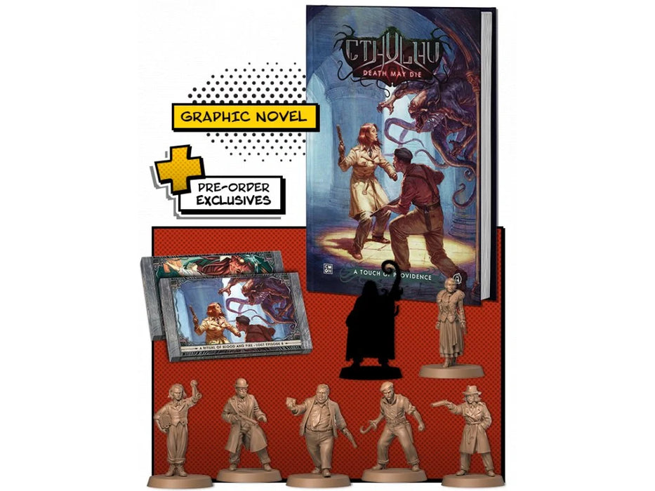 Cthulhu: Death May Die - A Touch of Providence with Pre-order Exclusives - for just $69.99! 