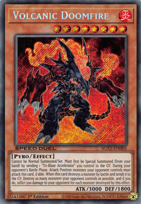 Volcanic Doomfire [SGX1-ENH01] Secret Rare - for just $0.20! 
