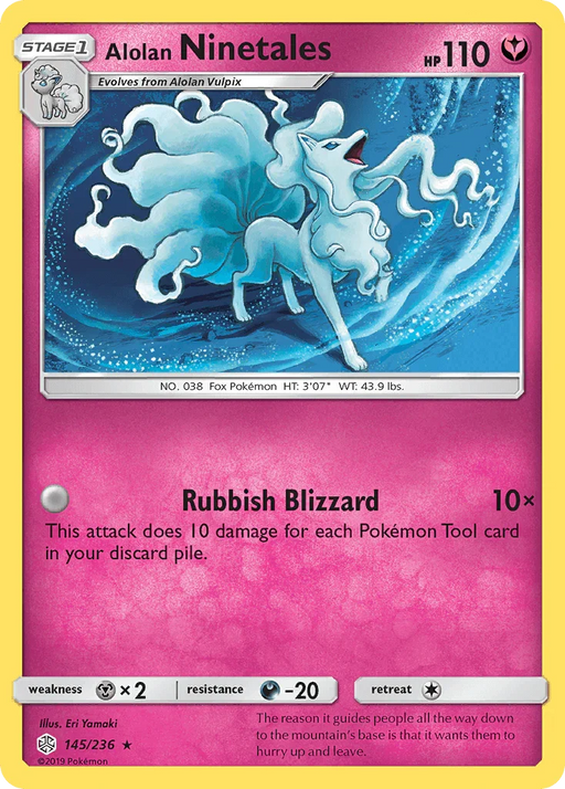 Alolan Ninetales (145/236) [Sun & Moon: Cosmic Eclipse] - for just $2.35! 
