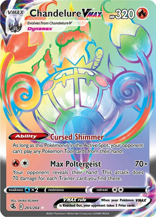 Chandelure VMAX (265/264) [Sword & Shield: Fusion Strike] - for just $3.20! 