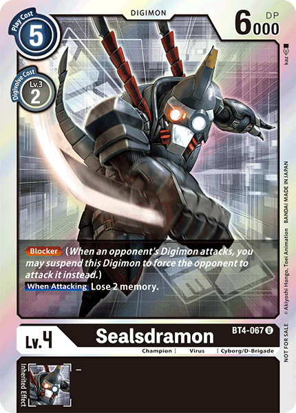 Sealsdramon [BT4-067] (Event Pack) [Great Legend Promos] - Just $0.70! Shop now at Retro Gaming of Denver