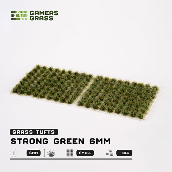 Gamers Grass Tufts: Strong Green 6mm - Small - for just $8.99! 