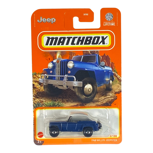 Blue Matchbox 1948 Willys Jeepster - for just $1.99! 