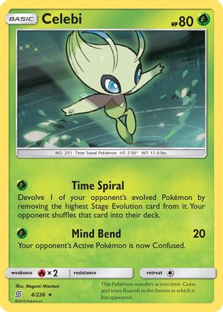 Celebi 004/236 - SM  Unified Minds Reverse Holofoil - for just $0.30! 