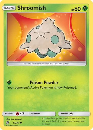 Shroomish 005/236 - SM  Unified Minds Reverse Holofoil - for just $0.20! 