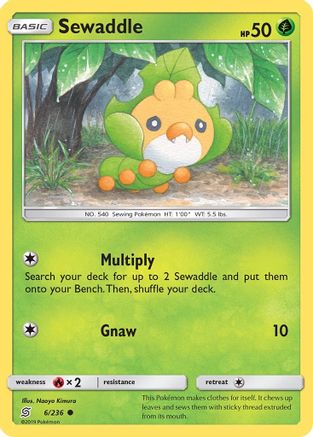 Sewaddle 006/236 - SM  Unified Minds Reverse Holofoil - for just $0.23! 