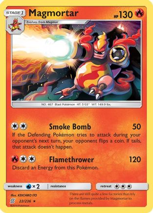 Magmortar 022/236 - SM  Unified Minds Reverse Holofoil - for just $0.30! 