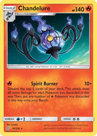 Chandelure 030/236 - SM  Unified Minds Reverse Holofoil - for just $0.37! 