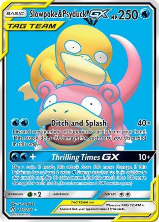 Slowpoke & Psyduck GX (Full Art) 217/236 - SM  Unified Minds Holofoil - for just $54.03! 