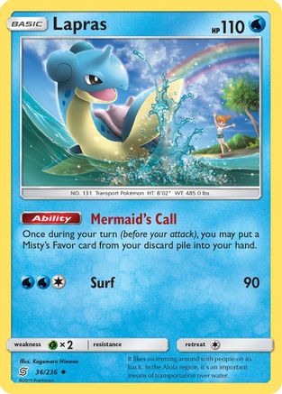 Lapras 036/236 - SM  Unified Minds - for just $0.20! 