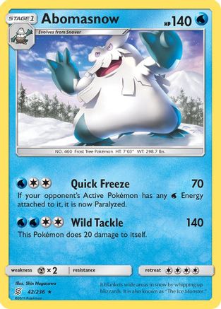 Abomasnow 042/236 - SM  Unified Minds - for just $0.13! 