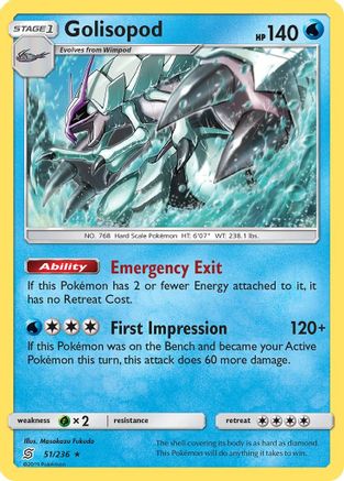 Golisopod 051/236 - SM  Unified Minds Holofoil - for just $0.23! 