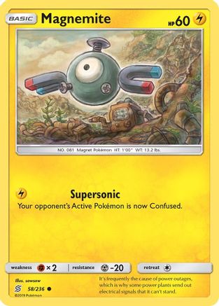 Magnemite 058/236 - SM  Unified Minds Reverse Holofoil - for just $0.18! 