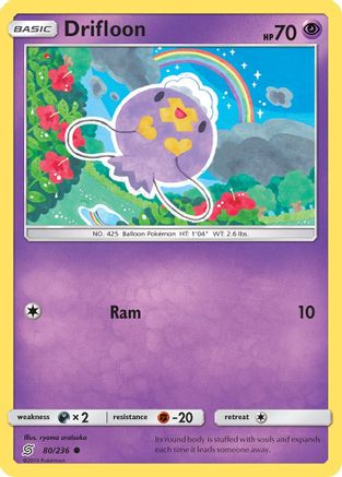 Drifloon 080/236 - SM  Unified Minds Reverse Holofoil - for just $0.23! 