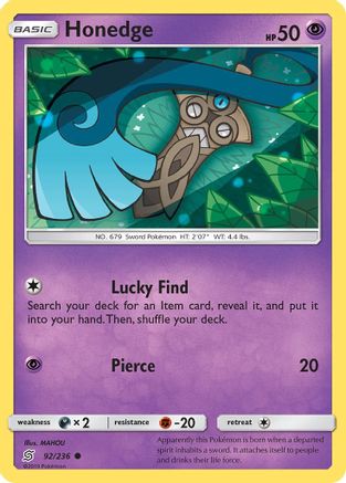 Honedge 092/236 - SM  Unified Minds - for just $0.05! 