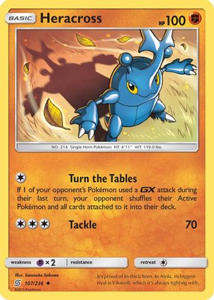 Heracross 107/236 - SM  Unified Minds Reverse Holofoil - for just $0.30! 